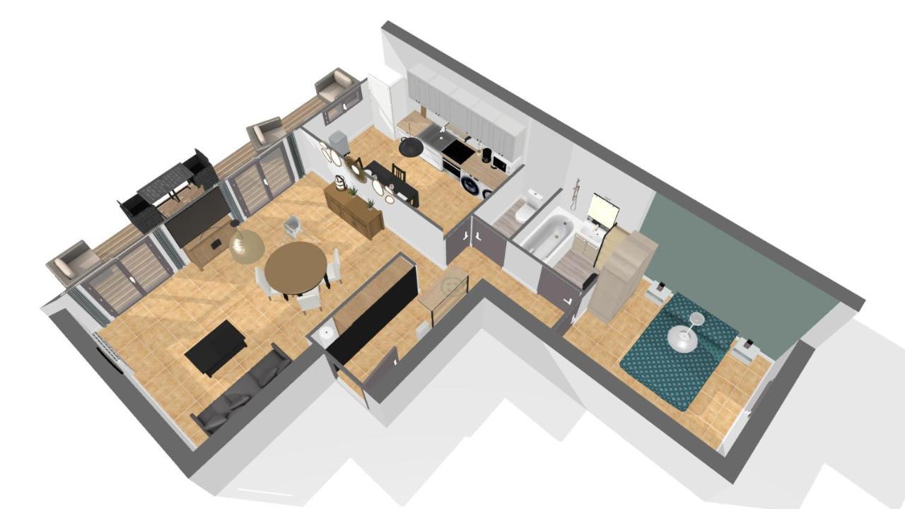 Terrasse Plein Sud - Climatisation - Netflix - Lit Queen Size - 2Min Centre-Ville - 6Min Plages Parking Prive - 56M2 - L'Olivine - Offre Speciale La Londe-les-Maures