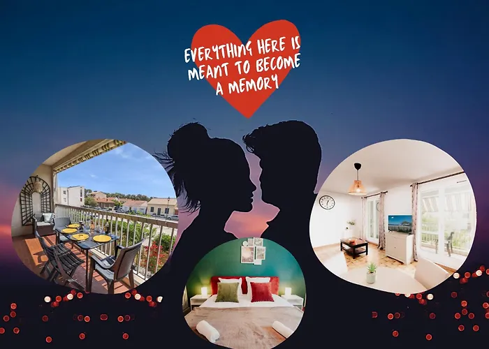 Special Couple & Famille - Lit Queen Size - Netflix - Climatisation - Terrasse Plein Sud - 2 Min Centre-Ville - 6 Min Mer - Parking Prive - Offre Speciale